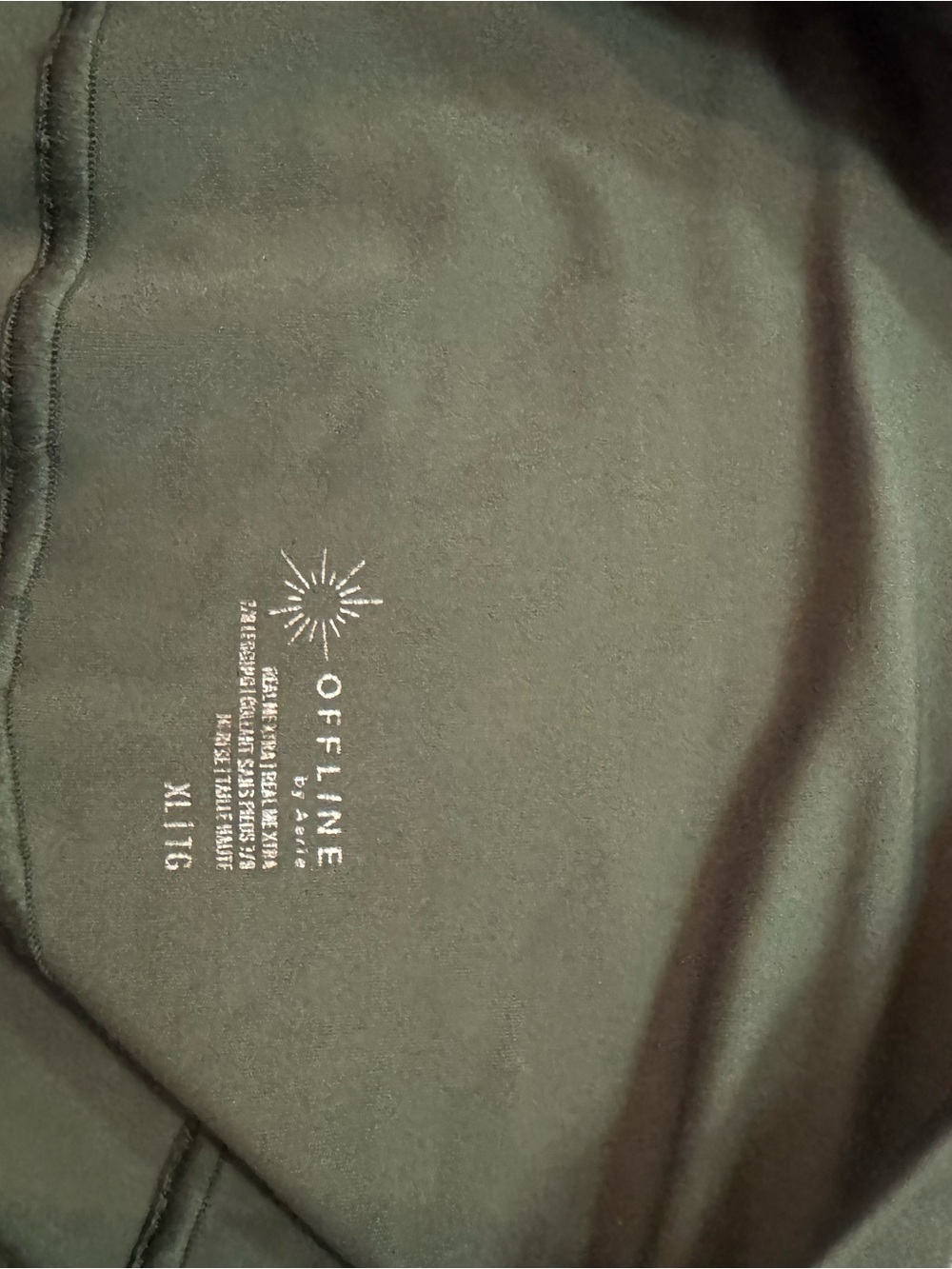 aerie Offline High-Rise Leggings in Olive Green - Picture 3 of 3